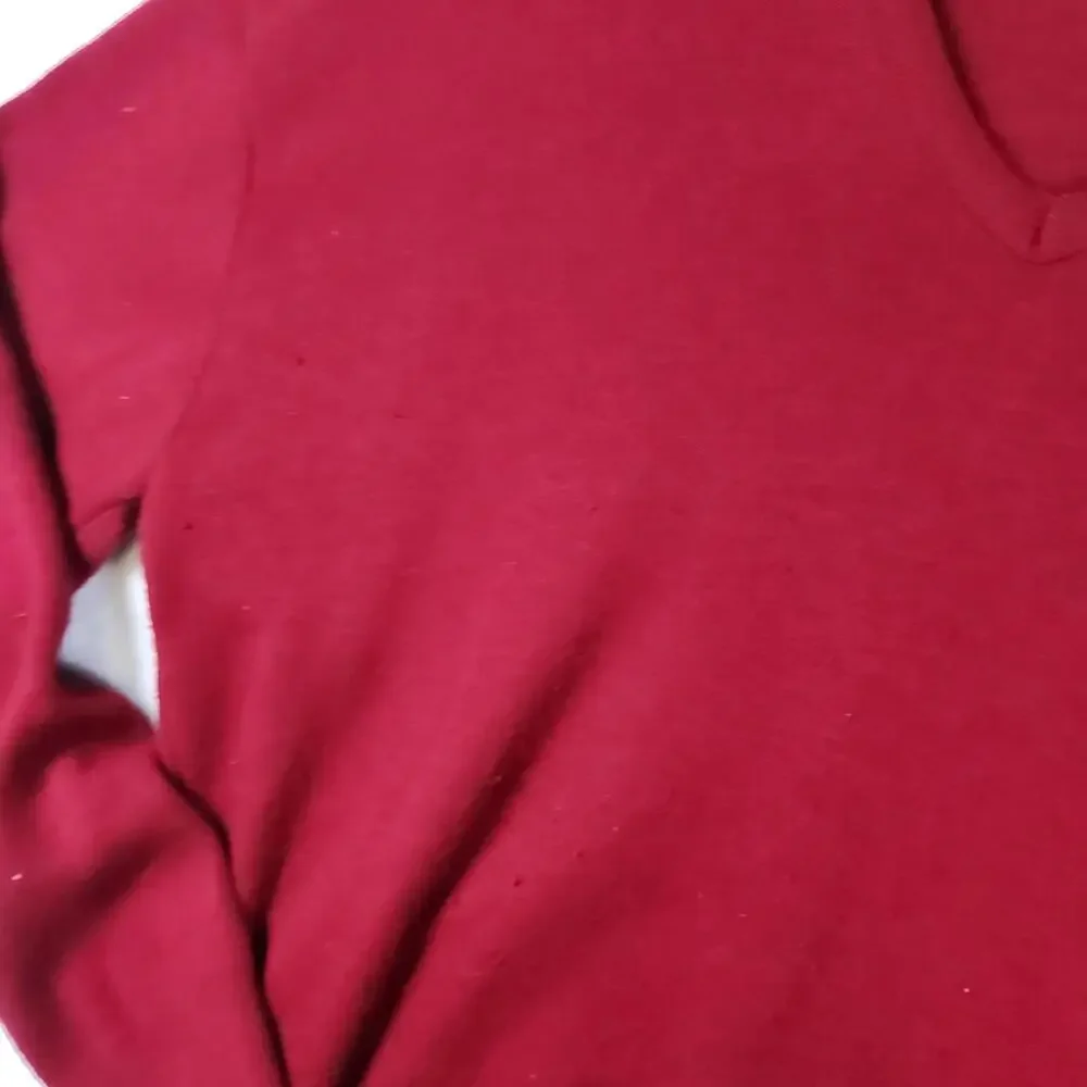 Lee‎ Sport Red V Neck Sweater Mens XL USA Made Lightweight Knit Pullover